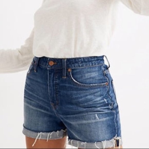 Madewell High-Rise Denim Shorts in Glenoaks Wash: Cutoff Edition - Picture 5 of 5